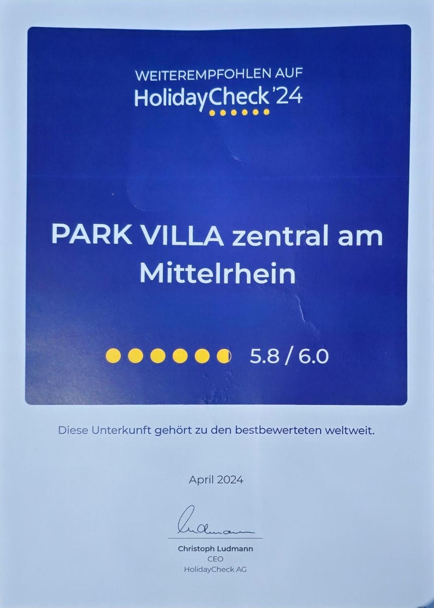 بوبارد Park Villa Zentral Am Mittelrhein - Zimmer & Apartments المظهر الخارجي الصورة